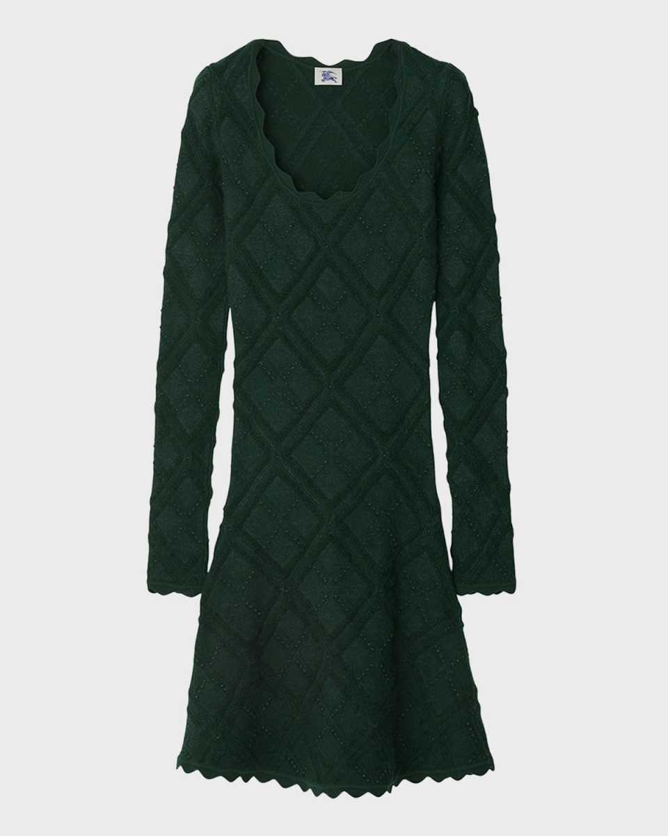 Wool Knit Midi Dress